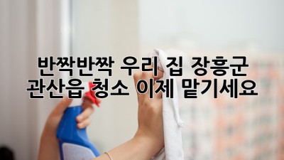 ✨ 반짝반짝 우리 집! 장흥군 관산읍 청소, 이제 맡기세요! 🏡