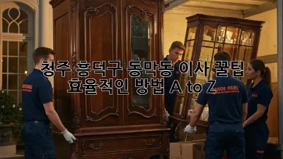 청주 흥덕구 동막동 이사 꿀팁🍯: 효율적인 방법 A to Z